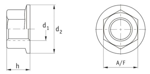 Plastic Hexagon Flange Nuts (DIN 6923) | Fastenright Ltd